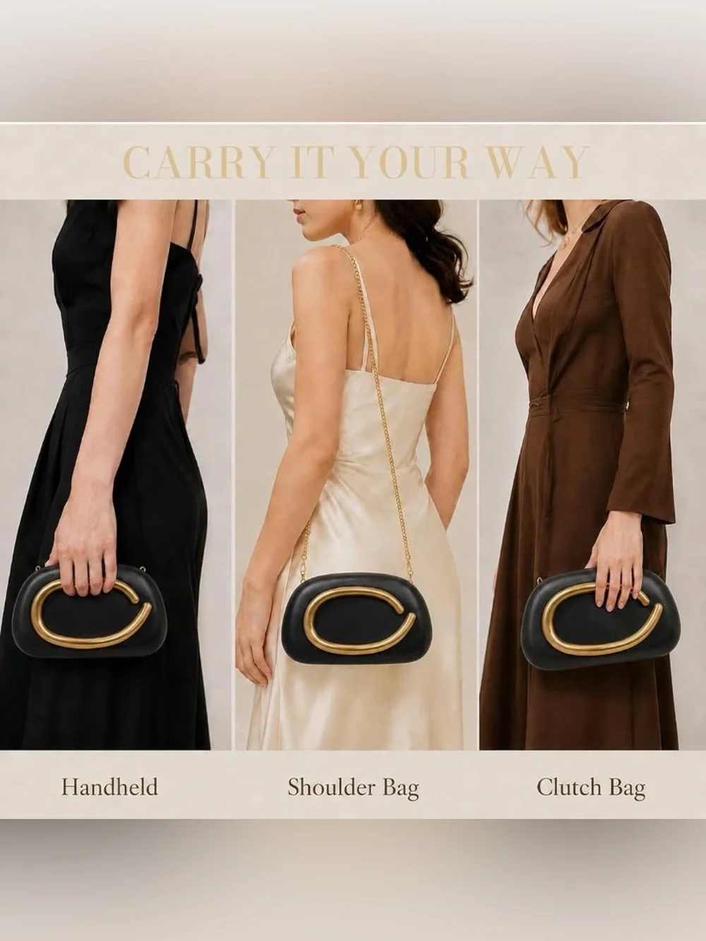 Elegant  Clutch Purses/Handbag Formal Events BLACK NIB